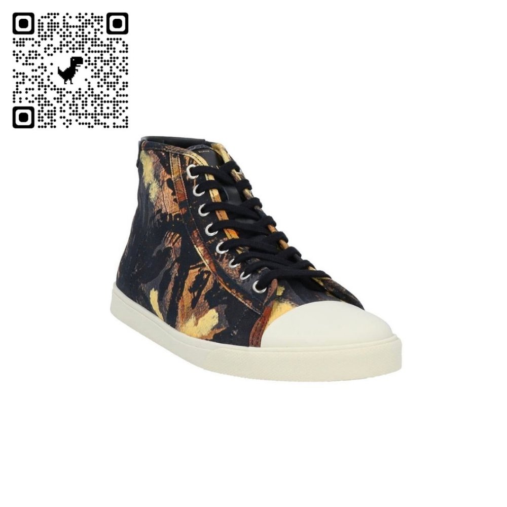 CELINE Blank Casbah Mid Lace-Up Sneakers - Picture 2 of 4